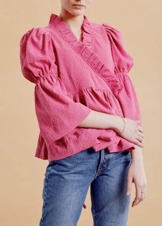 byTiMo Bubble Wrap Blouse in Pink Size XS - Image 5