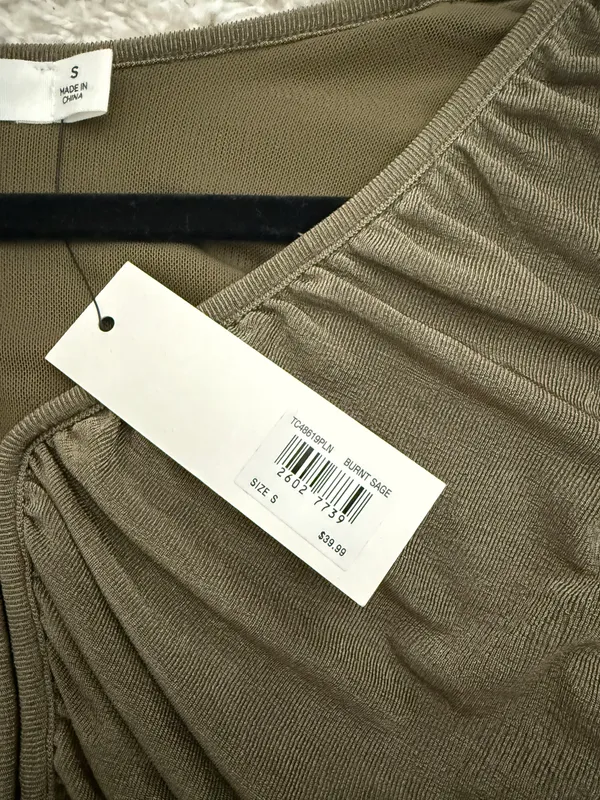 Glassons Olive Green Long Sleeve Top New With Tags - Image 3