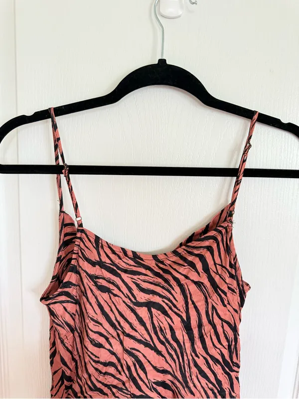 Anthropologie Elyse Bias Cut Animal Print Slip Dress - Image 7