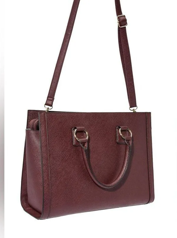 JustFab Bradley Satchel Plum Handbag 👜 - Image 3