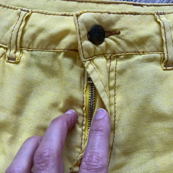 Farm Rio Women's Bright Yellow Cut Off Shorts Size 36 (28" Waist) - Image 4