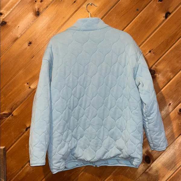 Oversized light blue quilted jacket Size L - Image 4