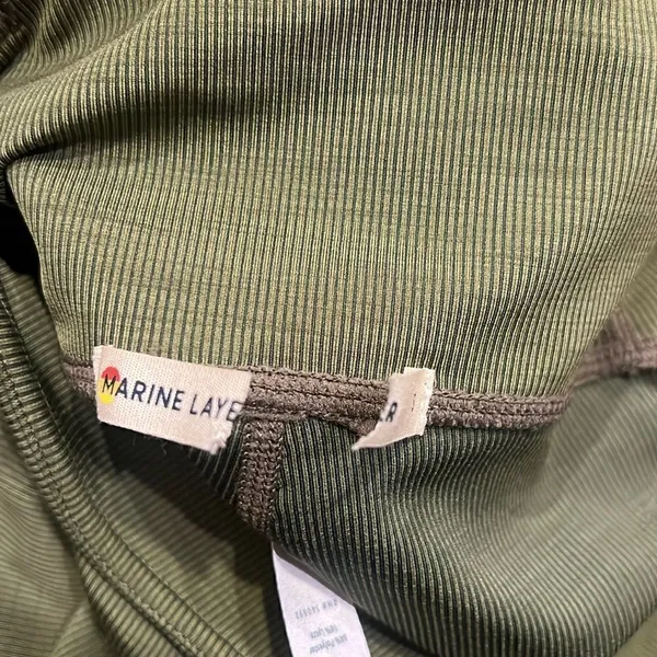 Marine Layer Studio Bike Shorts in Olive S - Image 4