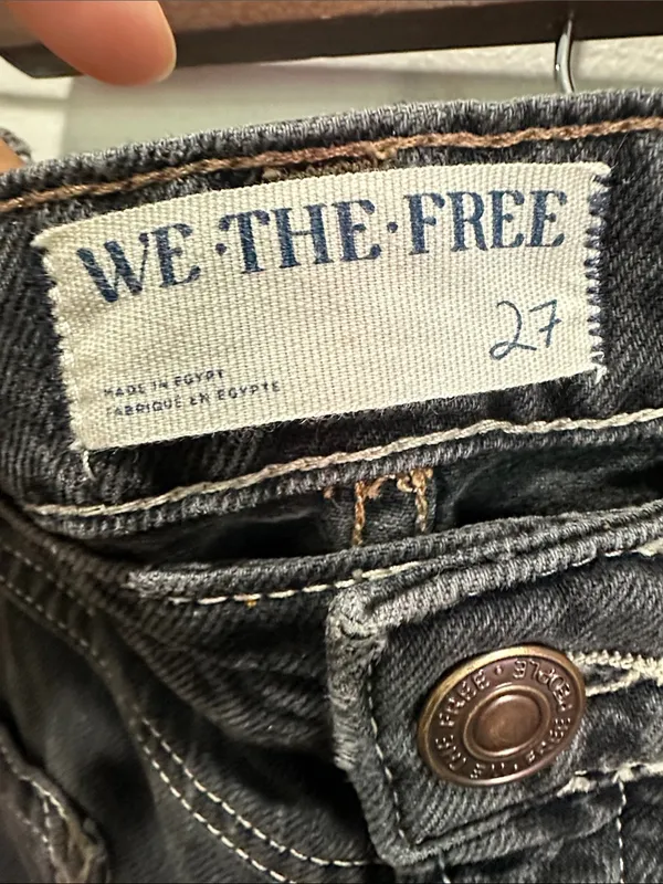 We The Free Charcoal Wide-Leg Patch Pocket Jeans - Image 2