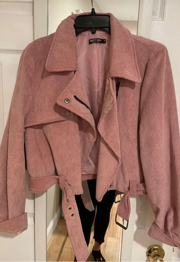 Nasty Gal Pink Corduroy Jacket - Image 3