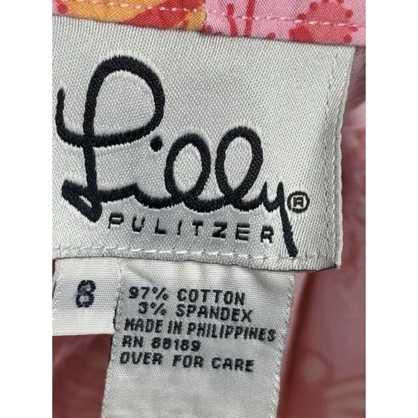 LILLY PULITZER LILLY CAPRI‎ TANGO TIGERS Size 8 Ankle Resort - Image 4