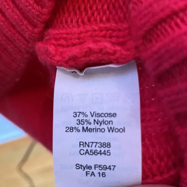 J. Crew Hot Pink Wool Blend Crew Neck Long Sleeve Sweater -‎ Women's Medium - Image 4