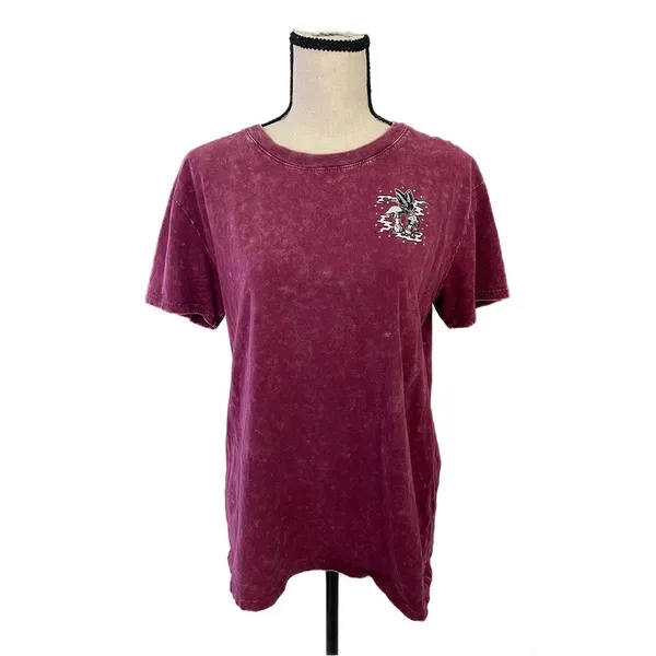 Empyre Zumiez T Shirt | Red Acid Wash Short Sleeve Tee Shirt - Image 3