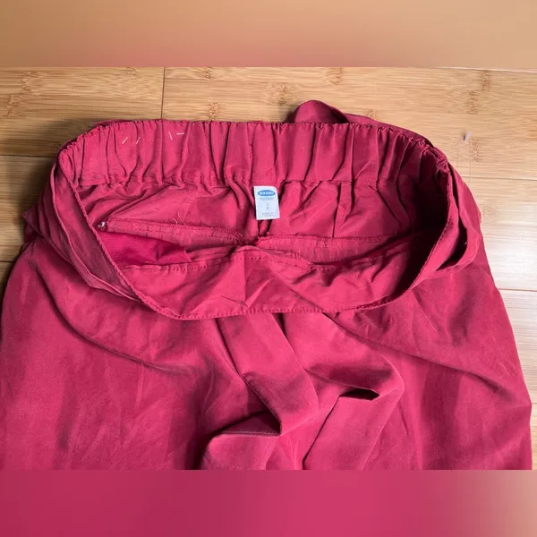 Old Navy Womens Strawberry Tropix High Rise Belted Paper Bag Pull-On Pants|Sz:S - Image 13