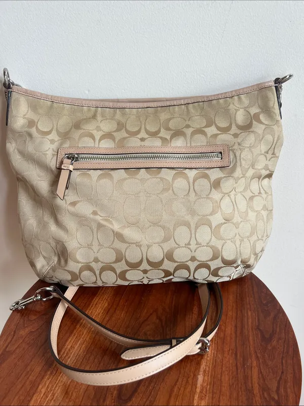 Coach convertible Hobo with Pink Center Stripe crossbody or shoulder bag - Image 3
