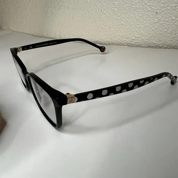 Carolina Herrera 995K COL. 0700 135 black cateye polka dot FRAMES PRESCRIPTION - Image 3