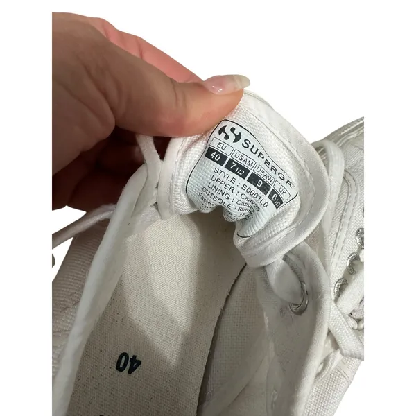 Superga Canvas Lace Up Women's‎ size 9 - Image 5