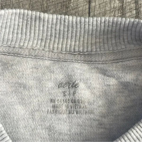 Aerie Oversized Grey Camouflage Crewneck Sweatshirt Size Small - Image 5