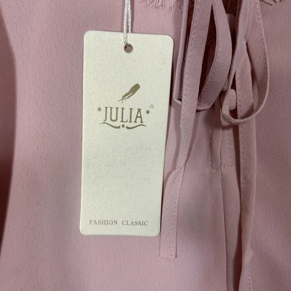 Julia Silky‎ Lace Trim Camisole Top Womens L Pink Coquette Y2K Fairy NWT Gift - Image 4
