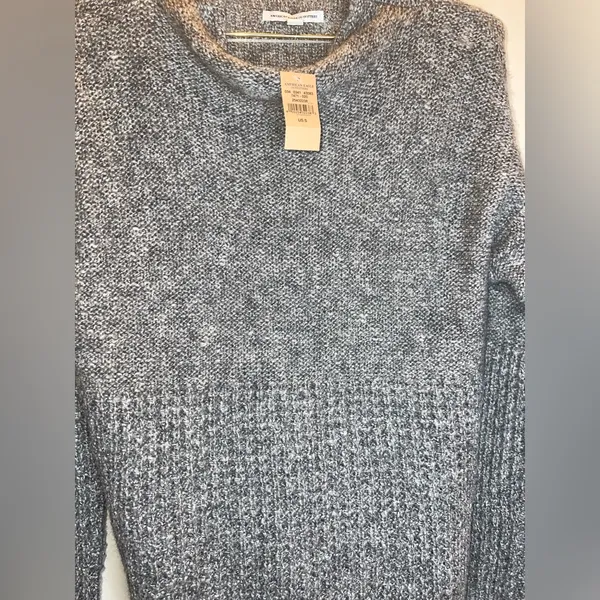 American Eagle Gray Marled Knit Sweater NWT Size‎ Small - Image 3