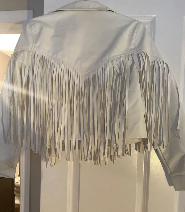 Boutique White Fringe Jacket - Image 2