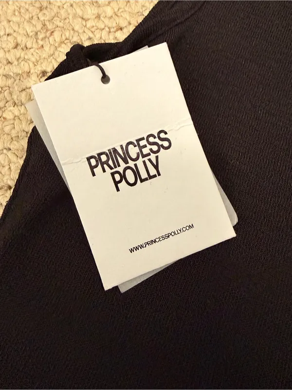 Princess Polly Lefort Tank Black Asymmetrical Sleeveless Top NWT US 6‎ - Image 4