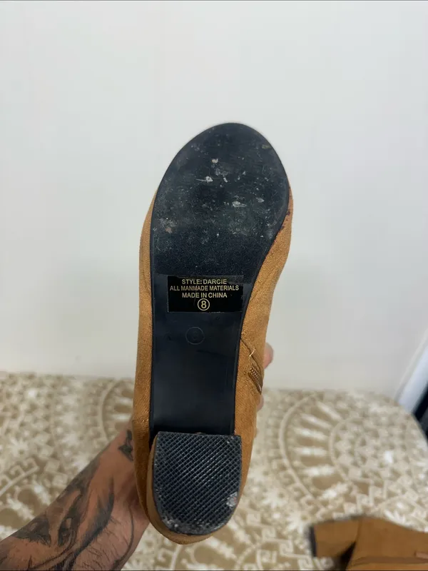 Suede Block Heel Ankle Booties - Image 6