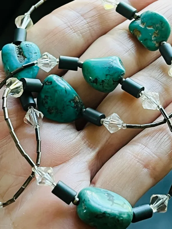 The Vintage Shop Navajo 925 turquoise necklace - Image 3