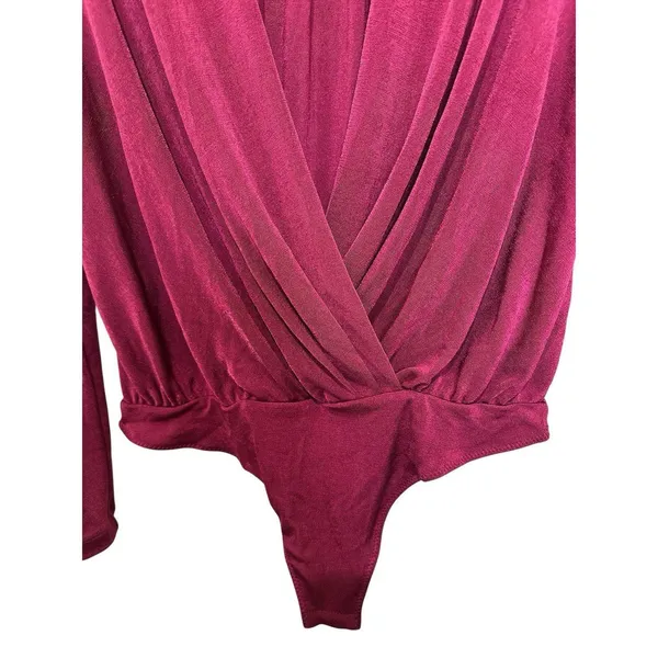 Intimately Free People Turnt Red Bodysuit Metallic Womens Size M - Image 6