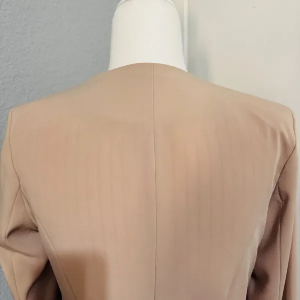 Haute Monde Womens Tan Open Front Blazer Jacket‎ Career Preppy Beige Medium - Image 7