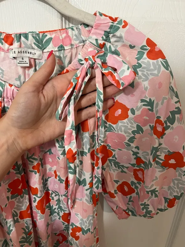 Floral puff sleeve dress - Image 4