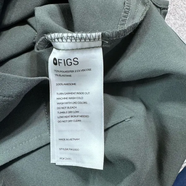 Figs Women's Technical Collection Catarina Pocket Scrub Top Size XX Small‎ - Image 5