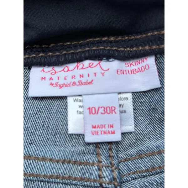 Isabel Maternity by Ingrid & Isabel Skinny Jeans Dark Wash Full Belly Panel S - Image 13