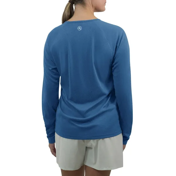 Reel Life Womens UV T-Shirt Size L Navy UPF Sun Protection Thumbholes Fishing - Image 4