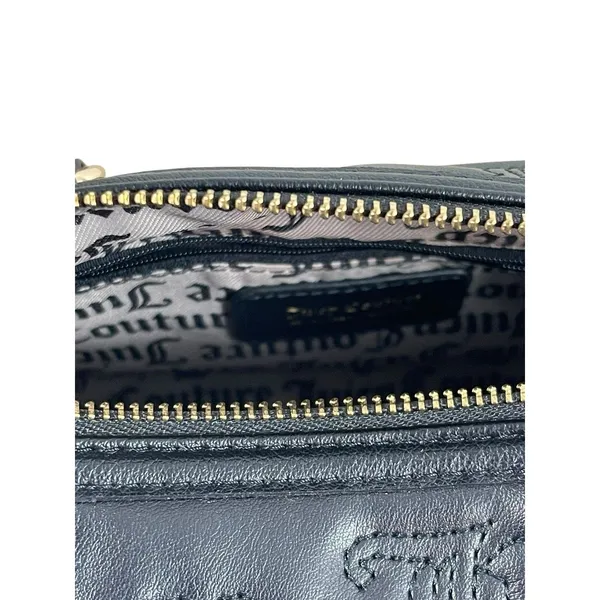 Juicy Couture Best Sellers Fame Satchel Liquorice Black Embossed Crossbody NWT - Image 8