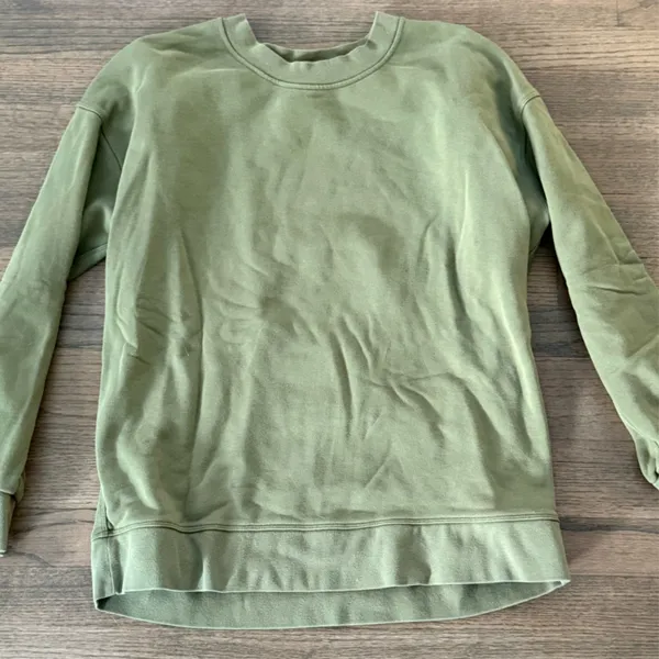 Lululemon Perfectly Oversized Crewneck in Bronze Green- Size Small - Image 7