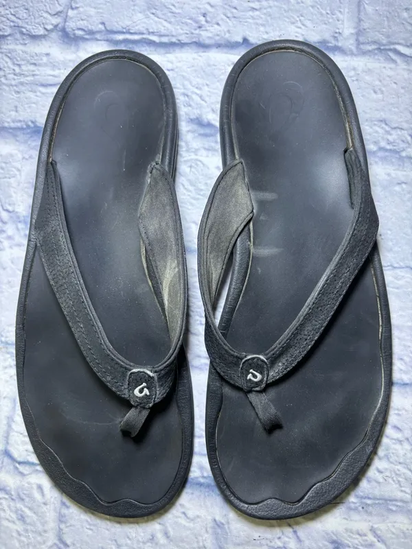 OluKai Ohana Sandals Womens Size 11 Black Flip Flops Thong Comfort Summer - Image 4