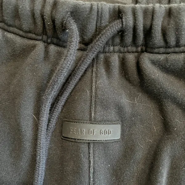 Unisex Essentials Fear of God Black Sweatpants - S - Image 3