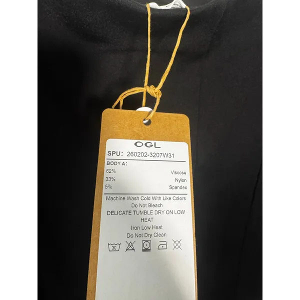 OGL Black Straight-Leg Trousers High-Rise Stretchy Comfortable Workwear Small - Image 4