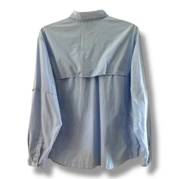 Columbia Women's Long‎ Sleeve Button Up Shirt Light Blue XL Fishing Outdoor - Image 2