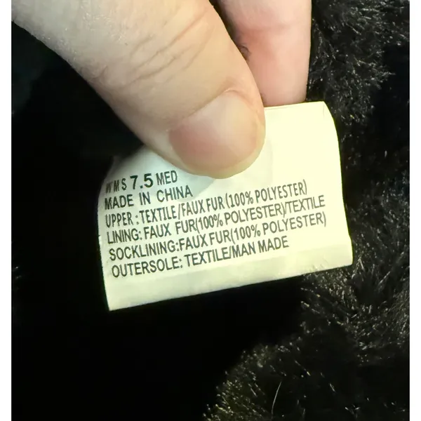 SO Womens 7.5 Abigail‎ Winter Boots Black Faux Suede Fur Trim Button Detail - Image 3