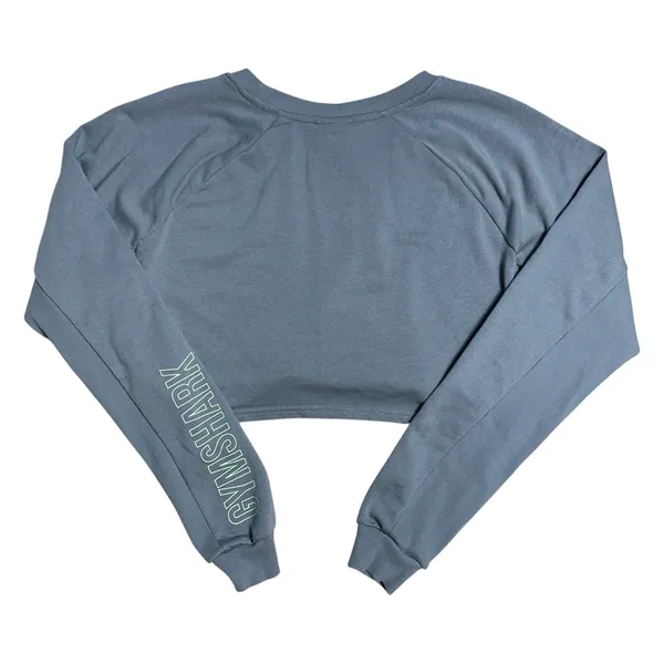 Gymshark Stone Grey Long Sleeve Cropped Sweater Womens L - Image 8