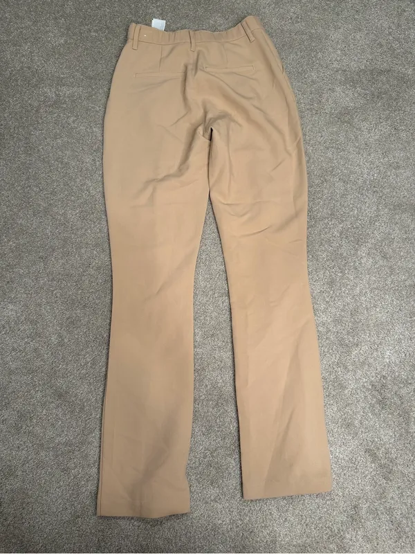 Abercrombie & Fitch The Skinny Ultra High Rise Tan Split Hem Pants 27 4 Beige - Image 4