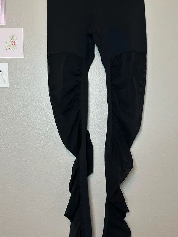 Alo yoga Pilates mesh leggings black quietluxury trendy influencer casual medium - Image 3