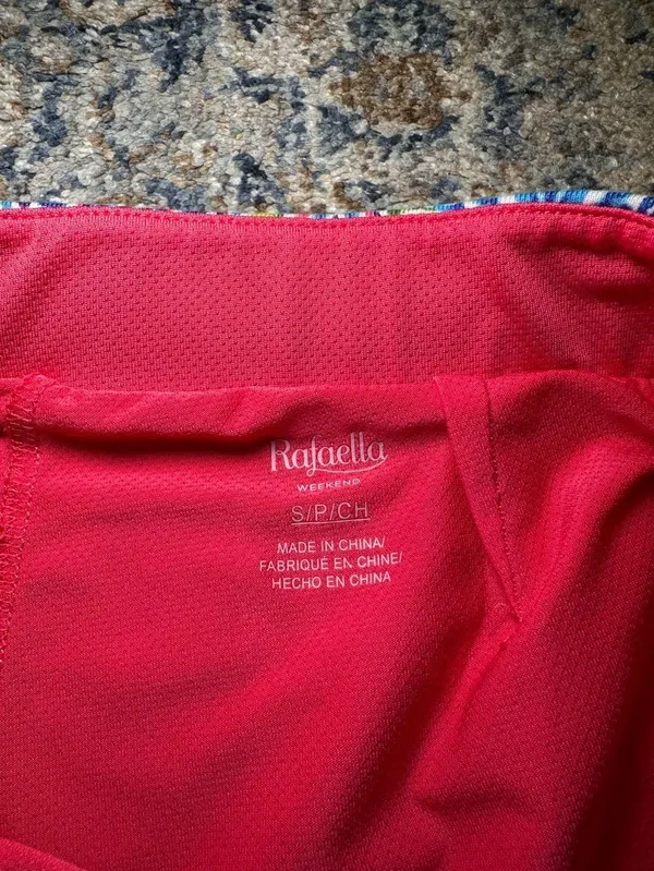 Rafaella Weekend Blue Floral Geometric Print Active Skort Size S - Image 3