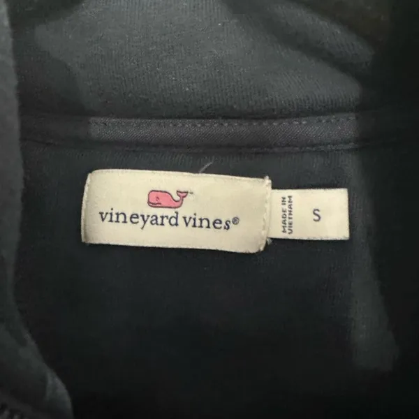 Vineyard Vines Womens Shirt Long Sleeve 1/4 Zip Pullover Navy Blue Small - Image 2