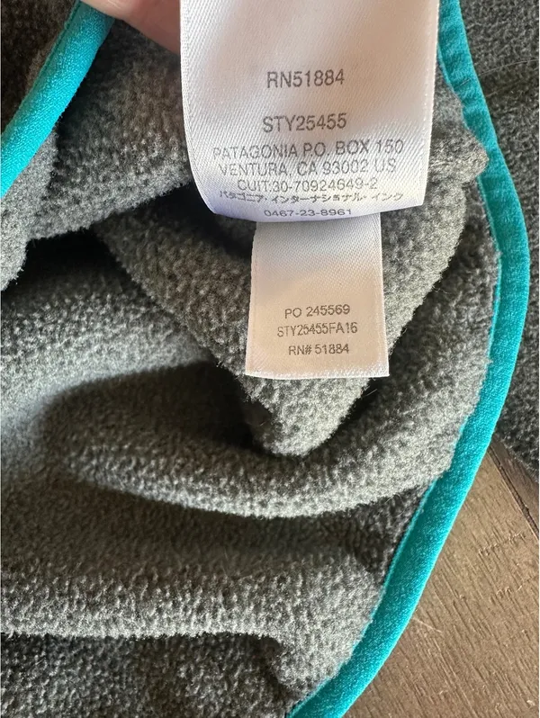 Patagonia Synchilla Snap-T Pullover Sweatshirt in Gray w/ Teal Women’s Small - Image 8