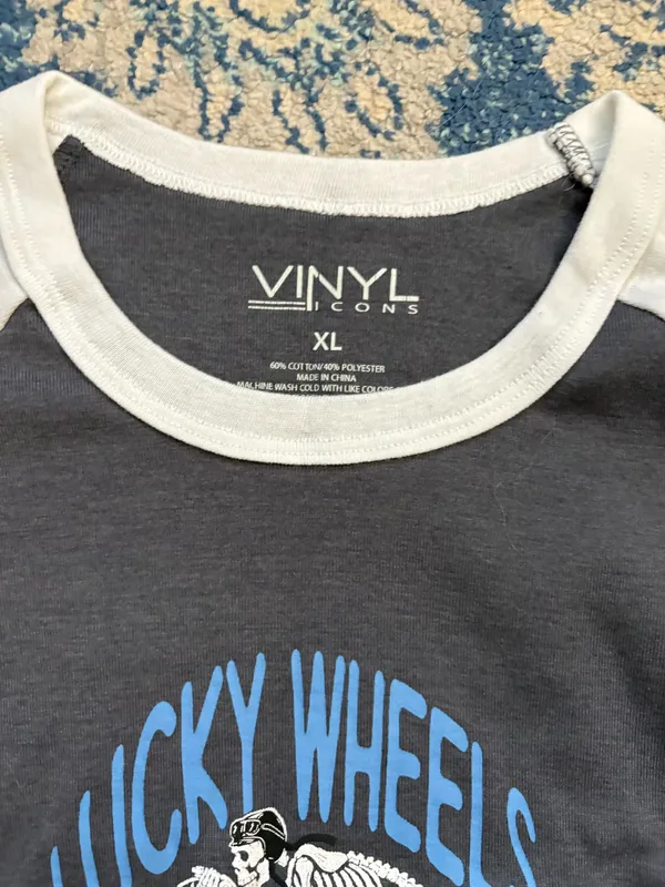 Graphic Baby Tee Gray Size XL - Image 2