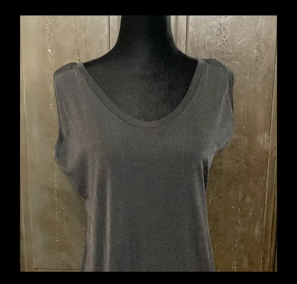 black sleeveless ribbed Straight dress - Size Medium - Image 3