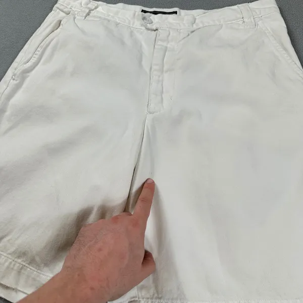 Vintage Abercrombie and Fitch Chino Shorts Womens 10 31W White High Rise Cotton - Image 8