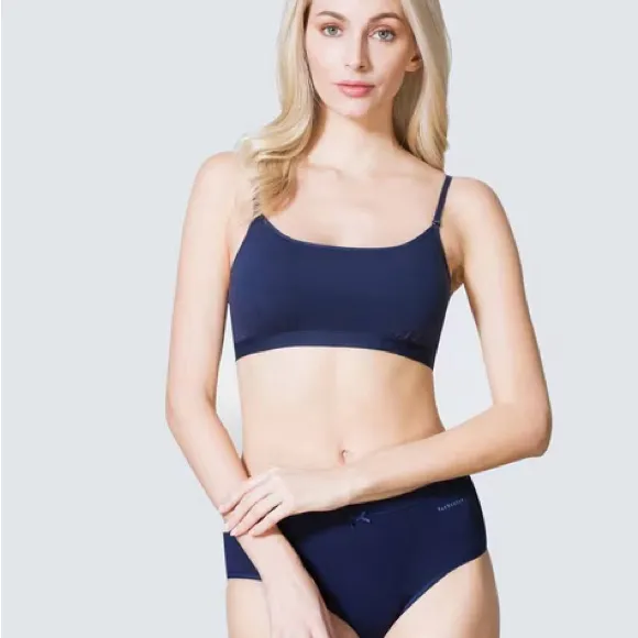 Calvin Klein Navy Blue Bandeau Bralette Sz L - Image 3