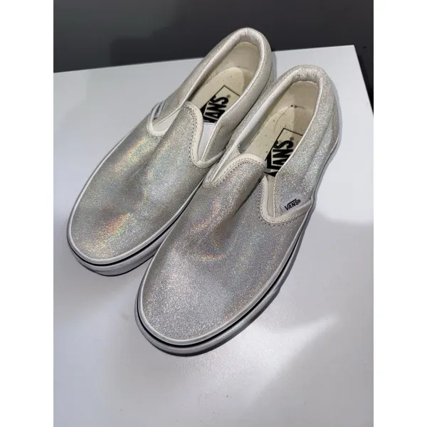 Vans‎ Iridescent Glitter Slip On Shoes Sz 4.5 Men's 6 Womens E - Image 3