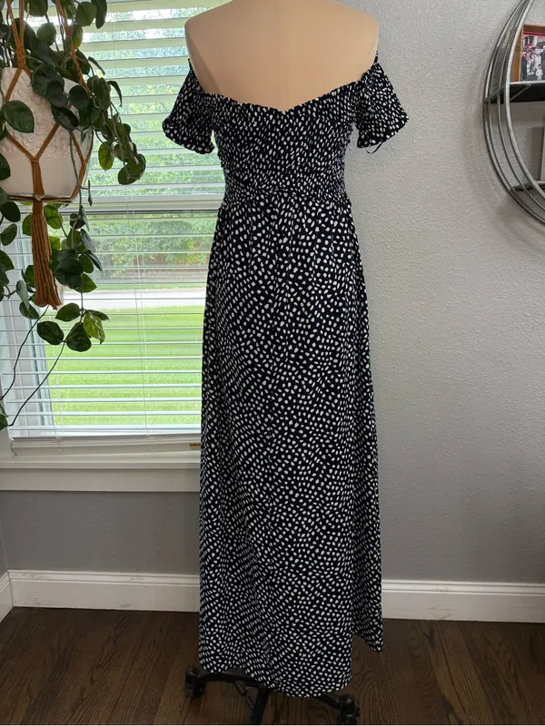 Flawless Polka Dot Off The Shoulder Sun Dress Size XS - Image 2