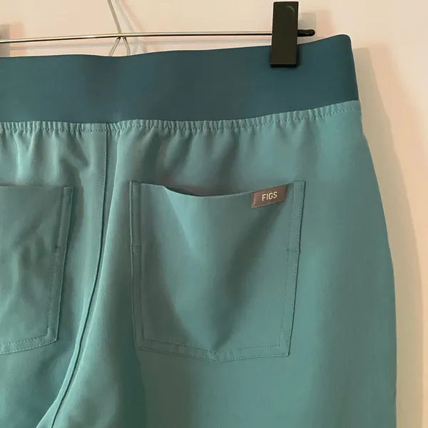 NWT FIGS Teal Blue High Waisted Zamora Jogger Scrub Pants Uniform Medium Petite - Image 7