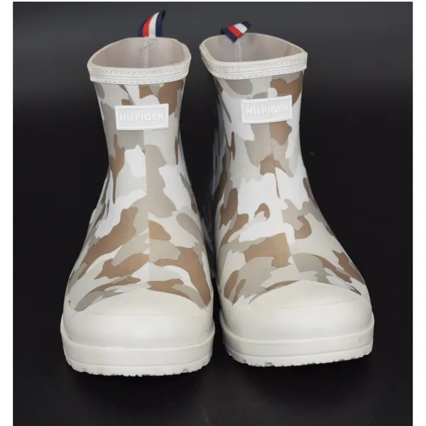 Tommy Hilfiger Rain Boots Women Size 8 Camo Print Ankle Rubber Good Condition - Image 2